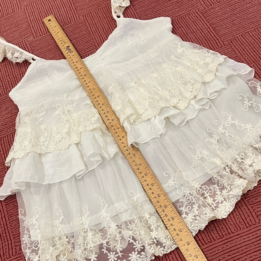 Cecico large Womens Lacey frilly camisole / blouse top - Picture 15 of 16